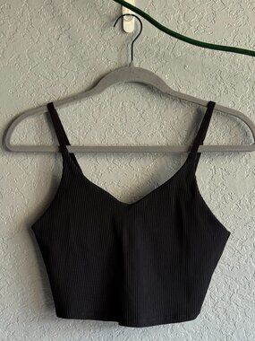 Athleta Black Cropped Tank Top